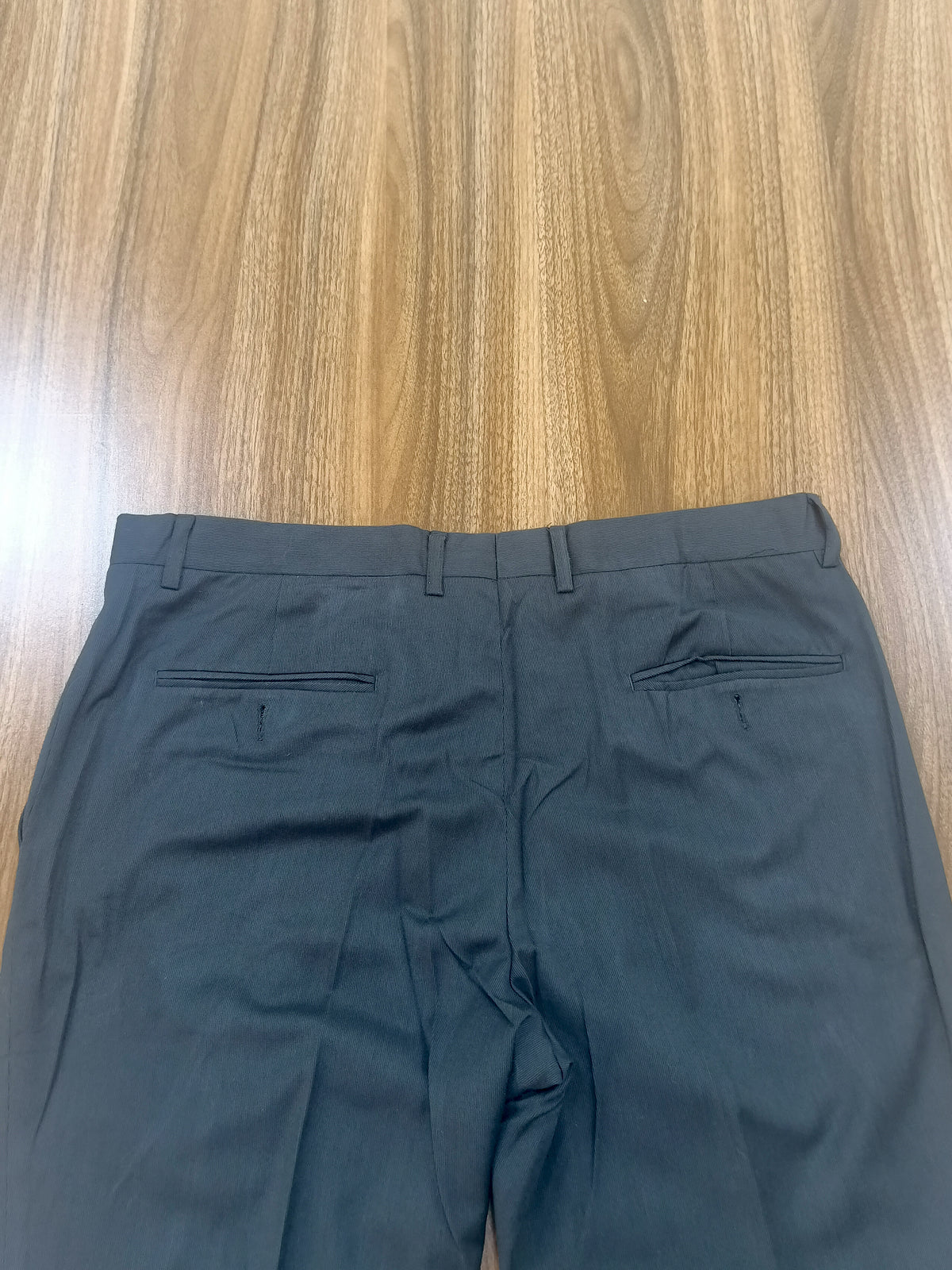 Men's Gray Straight -Leg Pant Trouser-Thrift