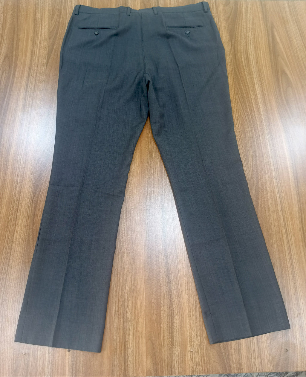 Men's Gray Straight -Leg Pant Trouser-Thrift