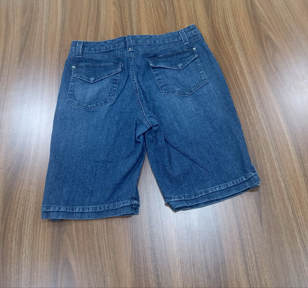 Women's Baggy Jean Shorts-Denim-Highwaist- Thrift