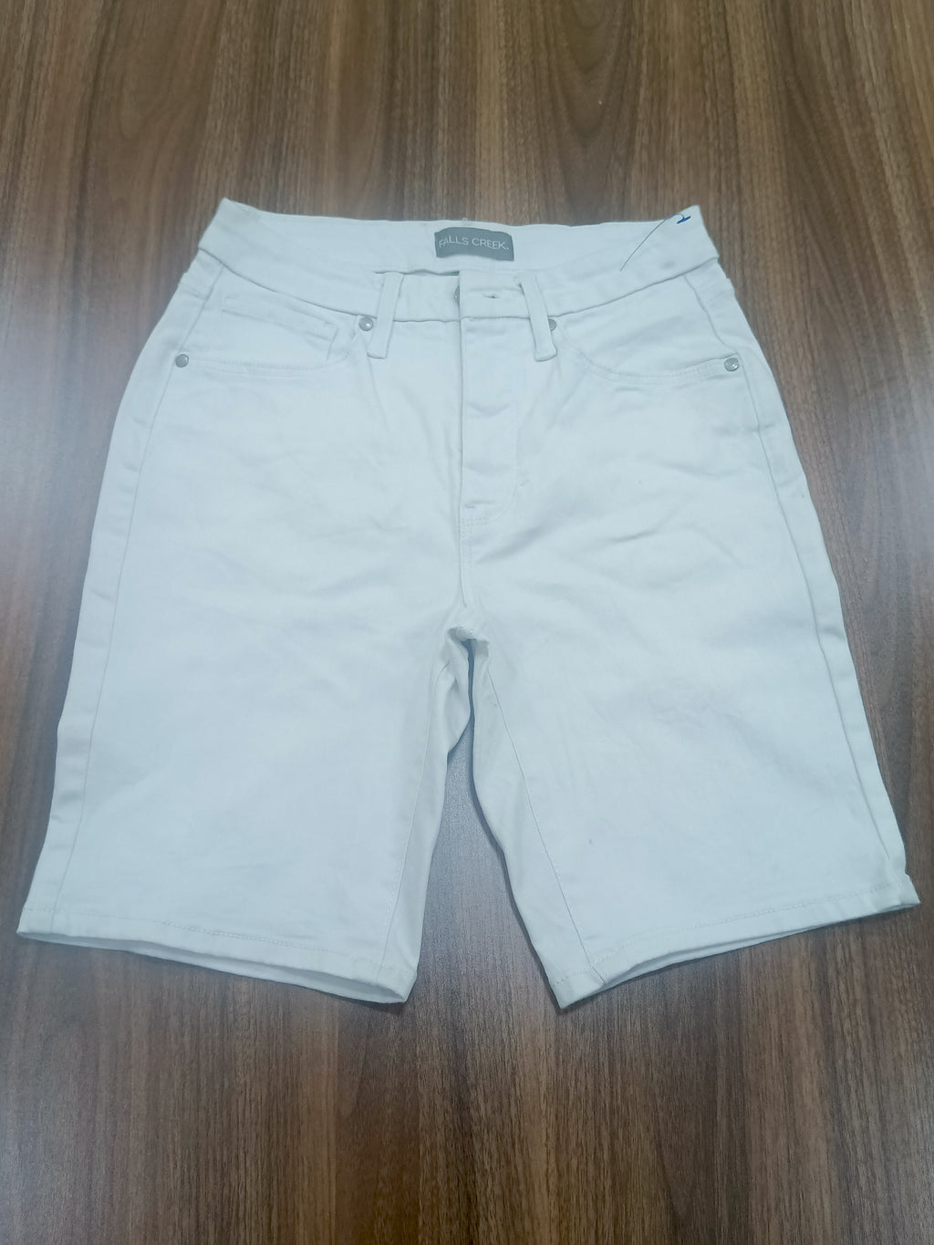 Women's Jean Shorts-White-Highwaist- Thrift