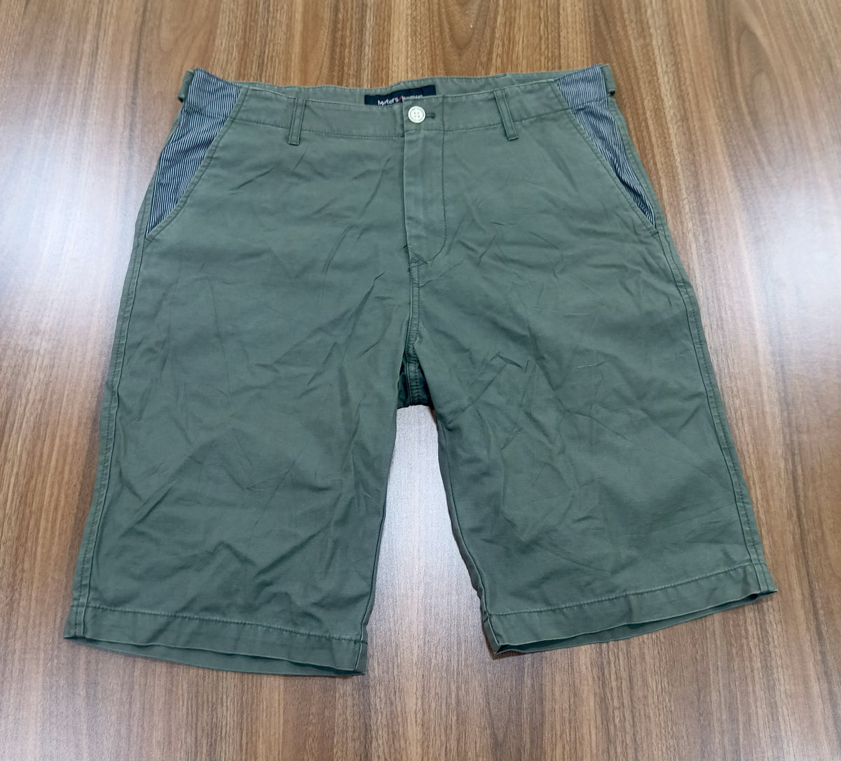 Men's Chinos Shorts-Olive green-Thrift