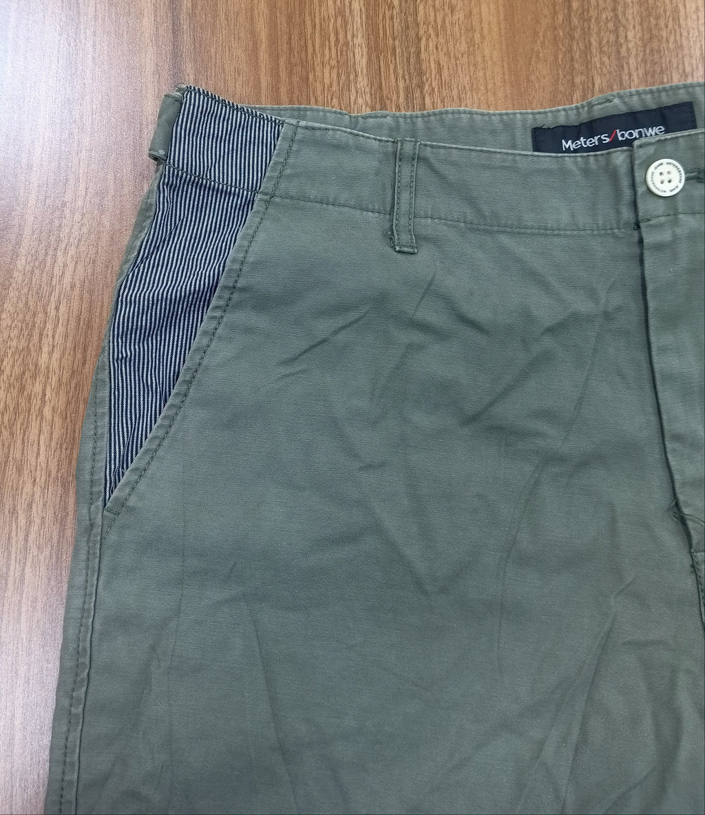 Men's Chinos Shorts-Olive green-Thrift