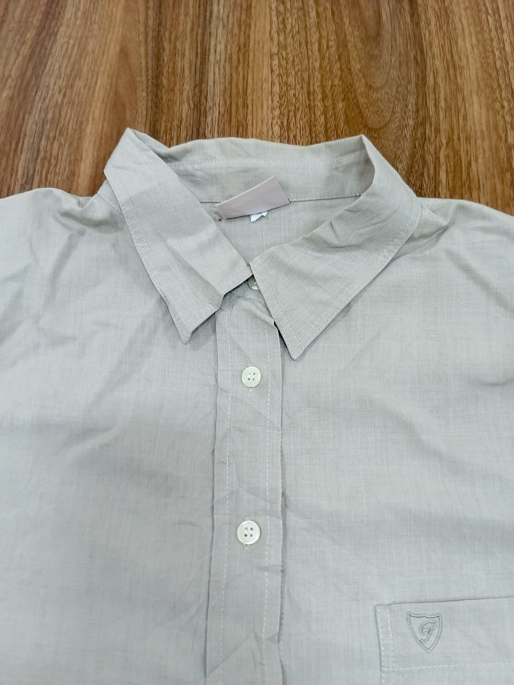 Men's Shirt-light beige-Thrift