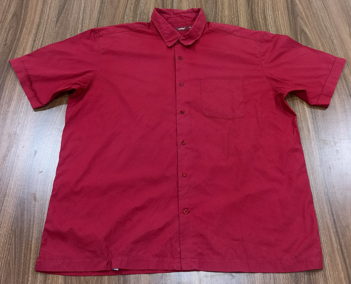 Men's Shirt- Red  -Thrift