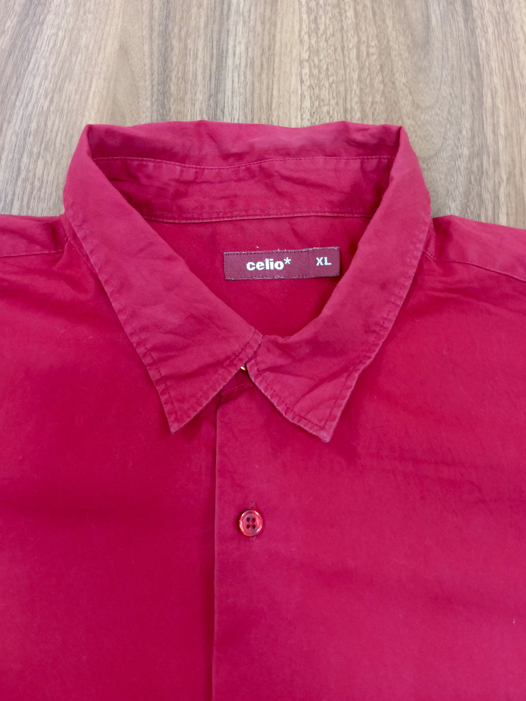 Men's Shirt- Red  -Thrift