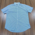 Men's Shirt- Striped Blue  -Thrift