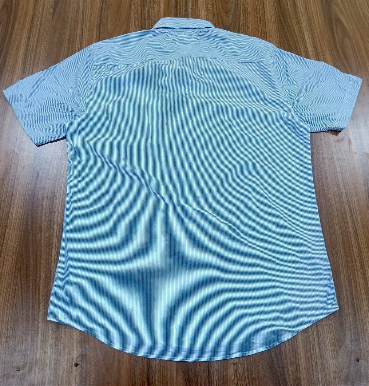 Men's Shirt- Striped Blue  -Thrift