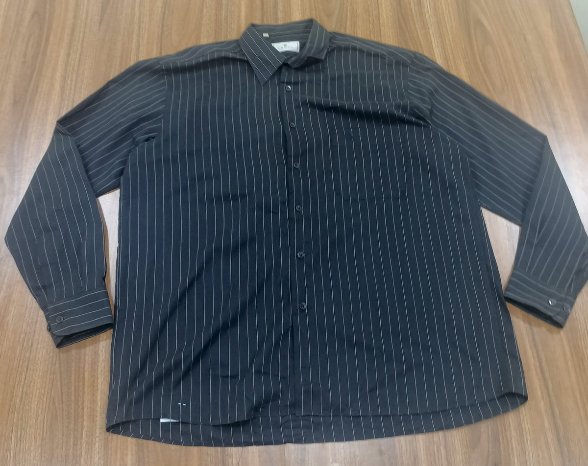 Men's Shirt-Striped-Black-Thrift