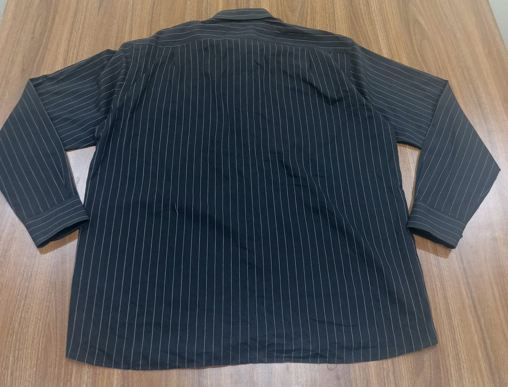 Men's Shirt-Striped-Black-Thrift
