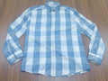 Men's Shirt-blue and white checkered-Thrift