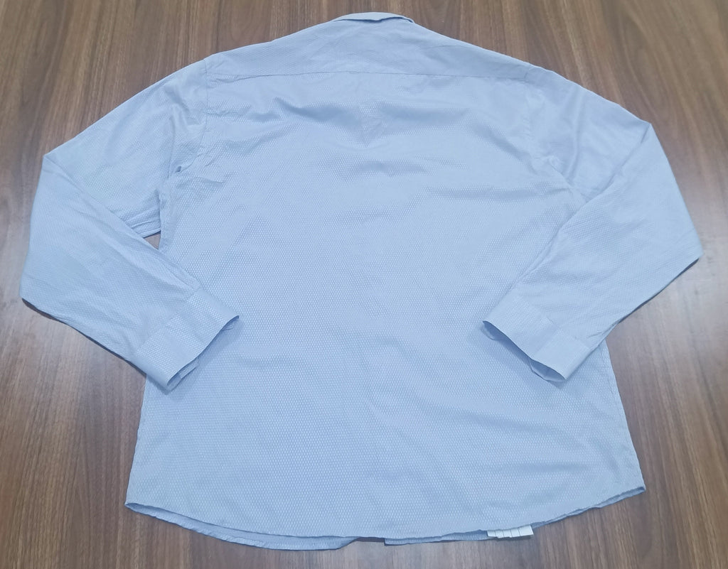 Men's Shirt-Light Blue- Pattern-Thrift