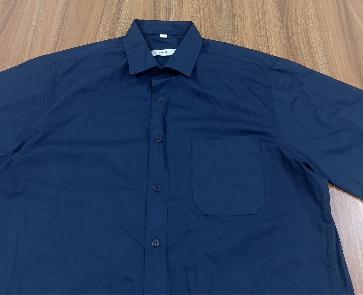 Men's Shirt-Navy Blue-Thrift