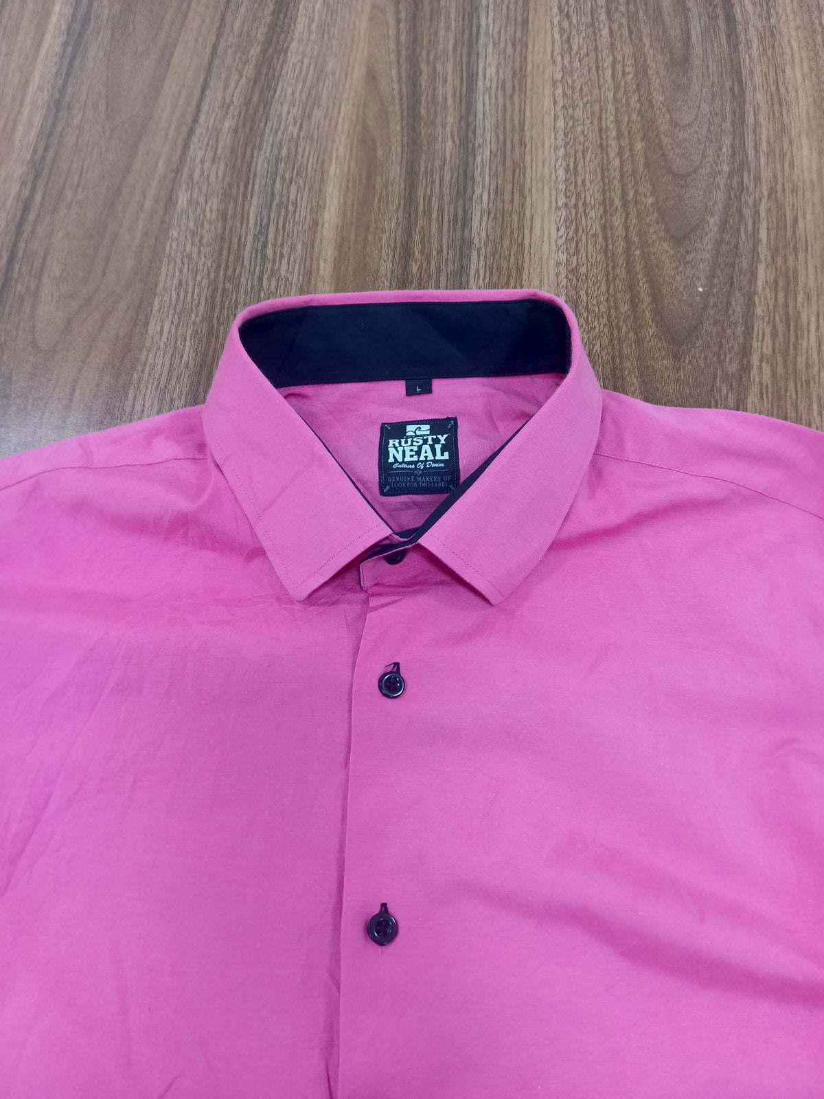 Men's Shirt-bright pink -Thrift