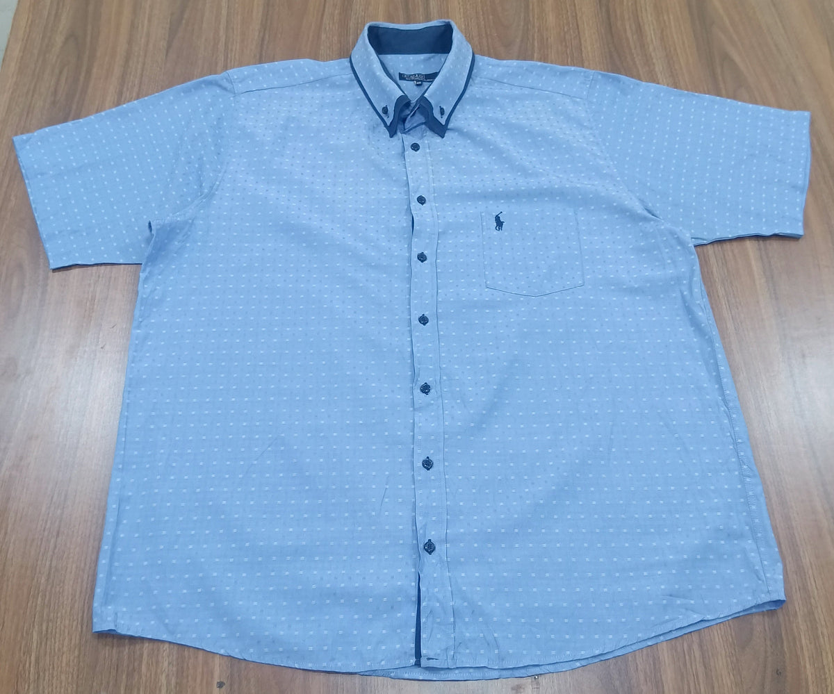 Men's Shirt-Sky Blue Pattern-Thrift