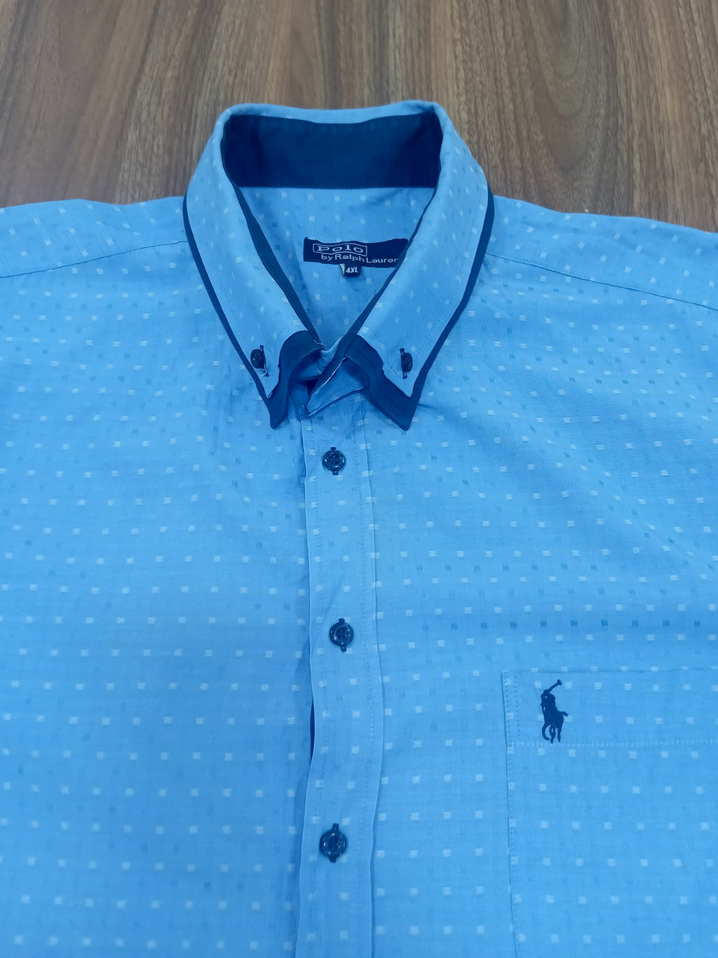 Men's Shirt-Sky Blue Pattern-Thrift