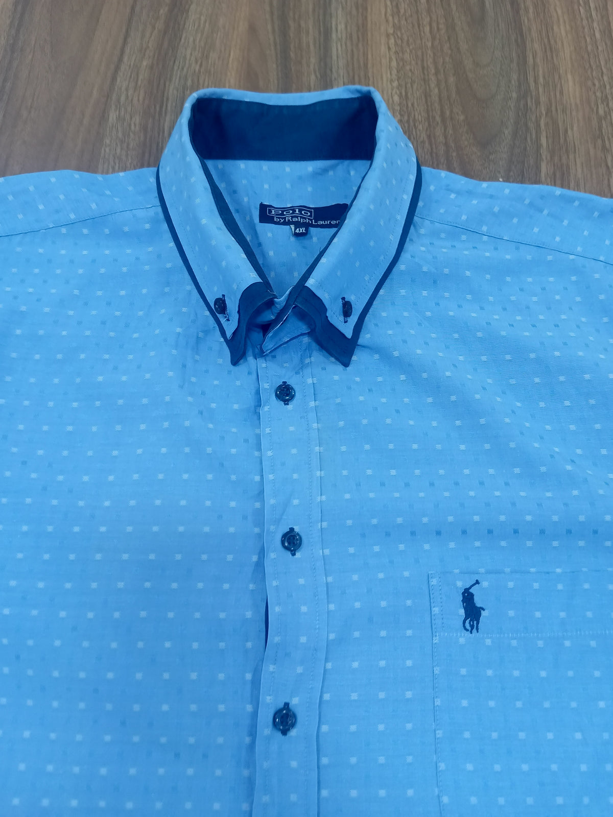 Men's Shirt-Sky Blue Pattern-Thrift