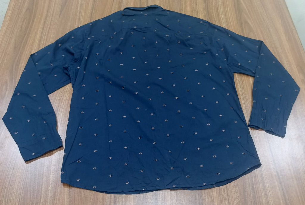 Men's Shirt-Navy Blue-Pattern-Thrift