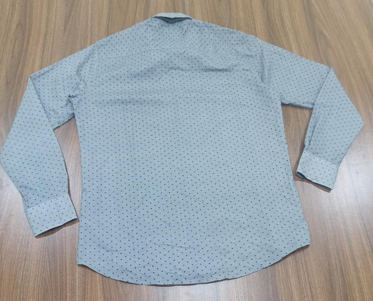 Men's Shirt-Gray-Pattern-Thrift