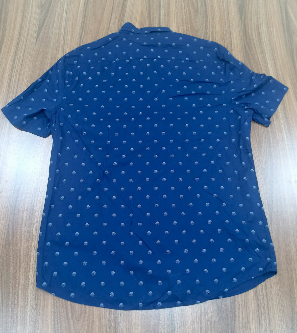 Men's Shirt-Navy Blue-Pattern-Thrift