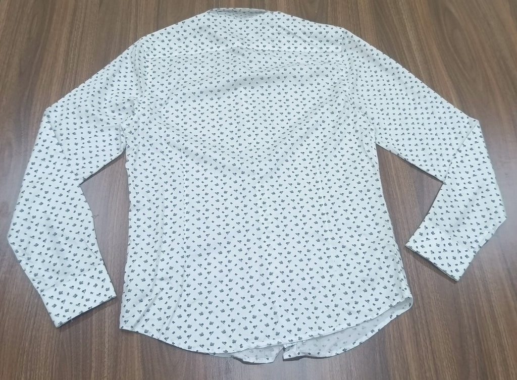 Men's Shirt-White-Pattern-Thrift