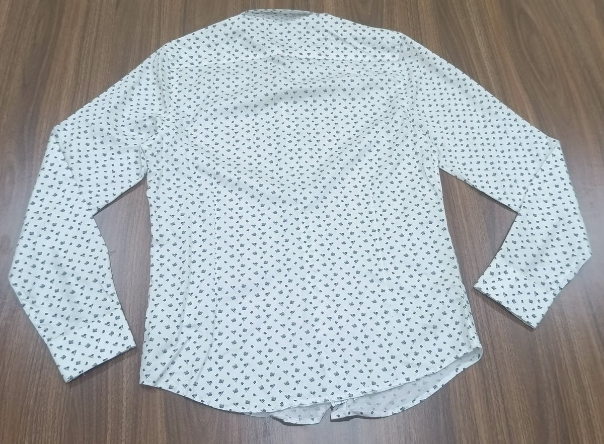 Men's Shirt-White-Pattern-Thrift